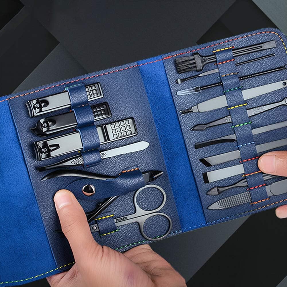 Ensemble de coupe-ongles pour ongles des doigts et des orteils, kit de pédicure robuste pour les ongles, 16 pièces