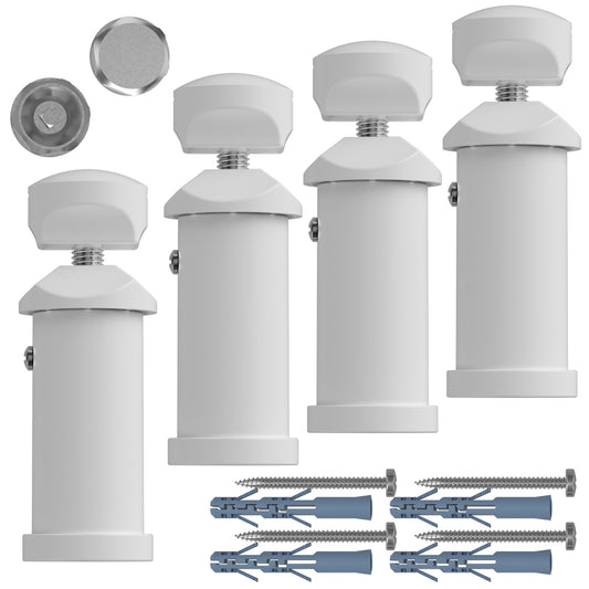 Replacement Towel Rail Radiator Brackets New Heated Wall Fixing Mounting White Full Kit