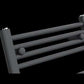 Dual Fuel 300 x 900mm Straight Anthracite Grey Heated Towel Rail - (incl. Valves + Electric Heating Kit)