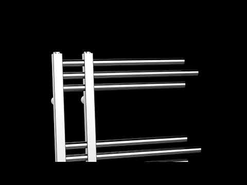 500 x 1200mm Sydney Chrome Electric Heated Towel Rail Radiator Flat Designer Pre Filled Bathroom Heater