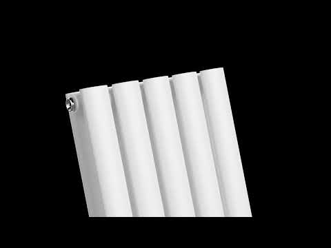 960 mm x 600 mm, weißer horizontaler Designer-Doppelsäulenheizkörper, 4147 BTU