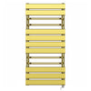 500mm Wide - 1000mm High Designer Shiny Gold Electric Heated Towel Rail Radiator With Towel Holders