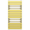 500mm Wide - 1000mm High Designer Shiny Gold Heated Towel Rail Radiator With Towel Holders