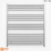 Dual Fuel 1000 x 1000mm Straight Chrome  Heated Towel Rail - (incl. Valves + Electric Heating Kit)