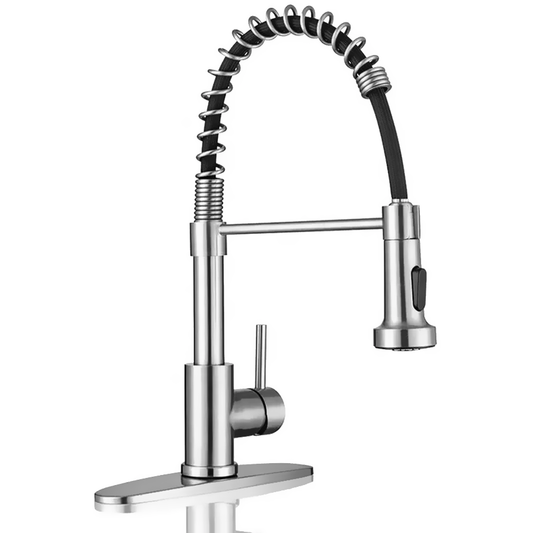 Stainless Kitchen Faucet 360 Flexible Bendable Swivel Dual Spray Chrome Tap Mixer Model KPY-30230