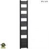 Radiateur sèche-serviettes électrique Accuro Korle noir mat, largeur 300 mm et hauteur 1800 mm