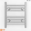 300mm Wide - 400mm High Flat Chrome Heated Towel Rail Radiator