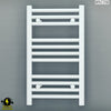 300mm Wide - 600mm High Flat White Electric Heated Towel Rail Radiator