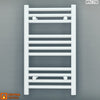 300mm Wide - 600mm High Flat White Heated Towel Rail Radiator