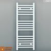 300mm Wide - 900mm High Flat White Heated Towel Rail Radiator