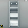 350mm Wide - 1000mm High Flat White Electric Heated Towel Rail Radiator