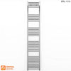 400mm Wide - 1800mm High Flat Chrome Heated Towel Rail Radiator