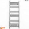 400mm Wide - 900mm High Flat Chrome Heated Towel Rail Radiator