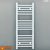 400mm Wide - 900mm High Flat White Heated Towel Rail Radiator