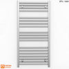 450mm Wide - 1000mm High Flat Chrome Heated Towel Rail Radiator