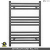 500mm Wide - 700mm High  Anthracite Grey Electric Heated Towel Rail Radiator