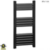 500mm Wide - 800mm High Electric Accuro Korle Matt Black Designer Heated Towel Rail Radiator