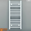 500mm Wide - 800mm High Flat White Heated Towel Rail Radiator