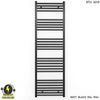 550mm Wide - 1600mm High Flat Black Electric Heated Towel Rail Radiator