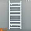 550mm Wide - 800mm High Flat White Heated Towel Rail Radiator