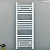 550mm Wide - 900mm High Flat White Electric Heated Towel Rail Radiator