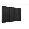 1195mm Wide - 600mm High Black Horizontal Aluminium Designer Radiator