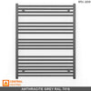 700mm Wide - 1000mm High Anthracite Grey Heated Towel Rail Radiator