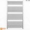 700mm Wide - 1200mm High Flat Chrome Heated Towel Rail Radiator