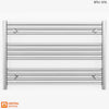 900mm Wide - 600mm High Flat Chrome Heated Towel Rail Radiator