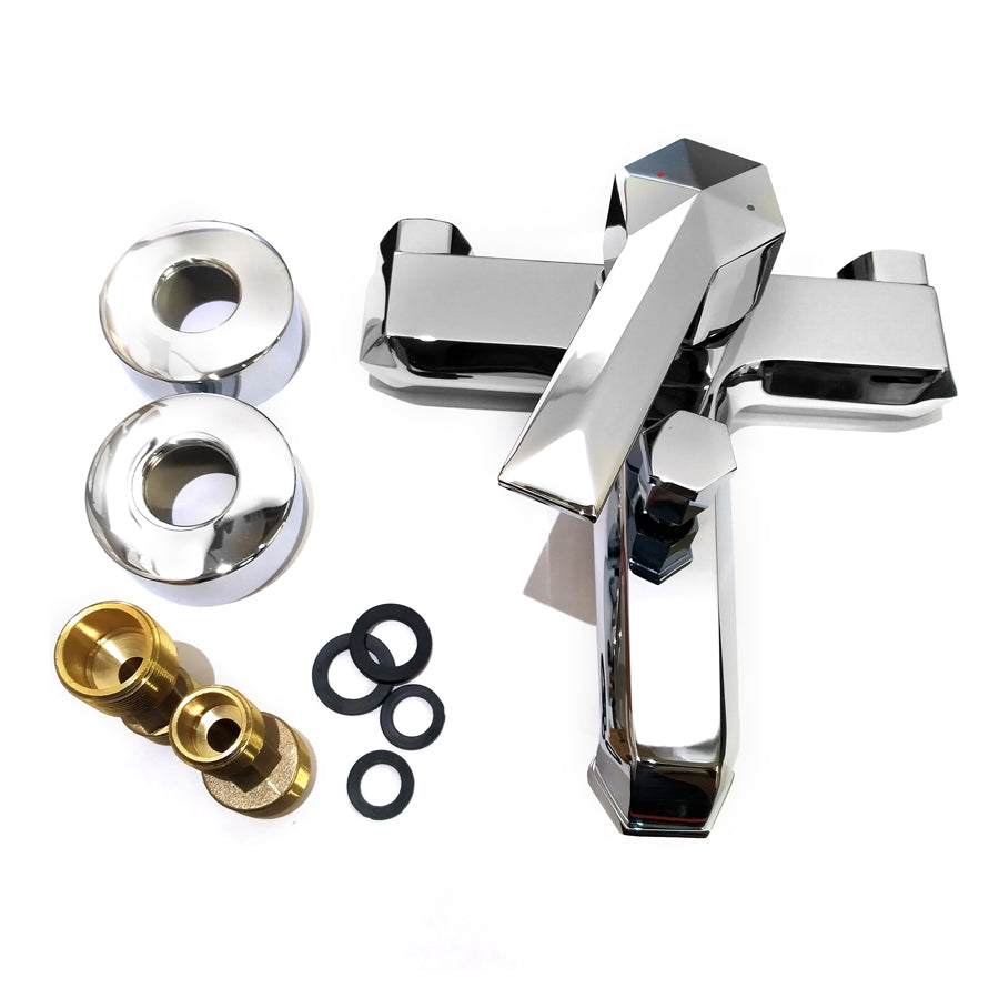 Bathroom Tap Wall Mounted Faucet Modern Brass Chrome Mixer For Bathroom