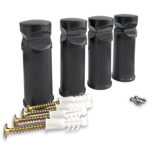 Universal Anthracite Wall Brackets for Heated Towel Rail Radiator Set