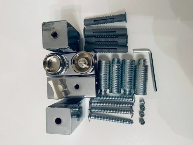 Dual Fuel Chrome Designer Heated Towel Rail 500 x 1200mm Side Bar (Incl. Valves + Electric Heating Kit)