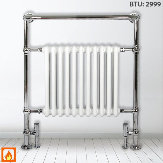 Traditional Heated Towel Rail Radiator Victoria Maxi 750mm Wide x 950mm Height