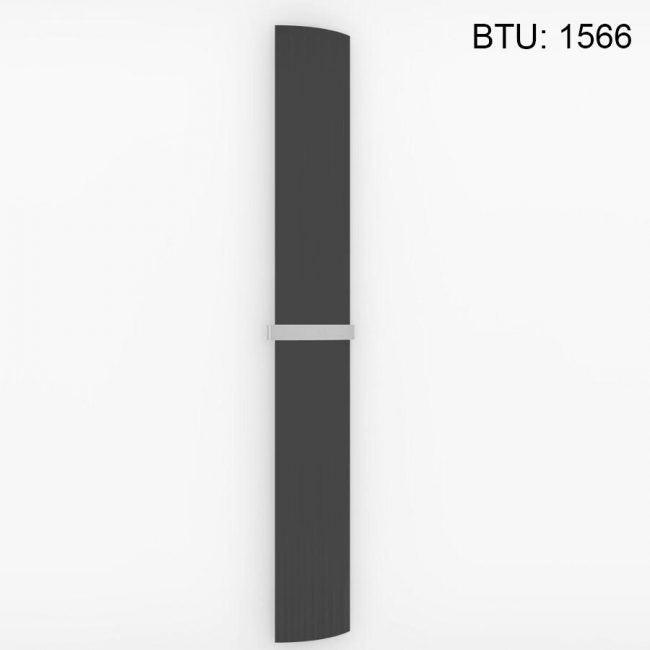 280mm Wide - 1800mm High Anthracite Accuro Korle Aluminium Designer Radiator