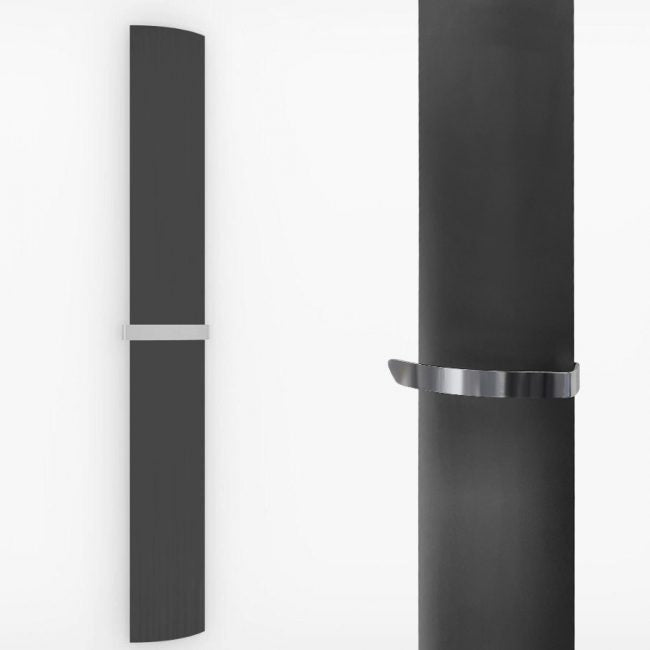 280mm Wide - 1800mm High Anthracite Accuro Korle Aluminium Designer Radiator