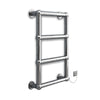 500mm Wide - 750mm High Modern Chrome Electric Towel Rail Radiator Charlotte Designer Bathroom