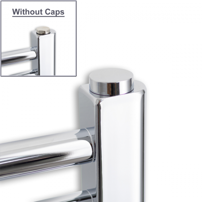 Two Chrome Cover Cap for Towel Rail Radiator blanking plug and air vent valve