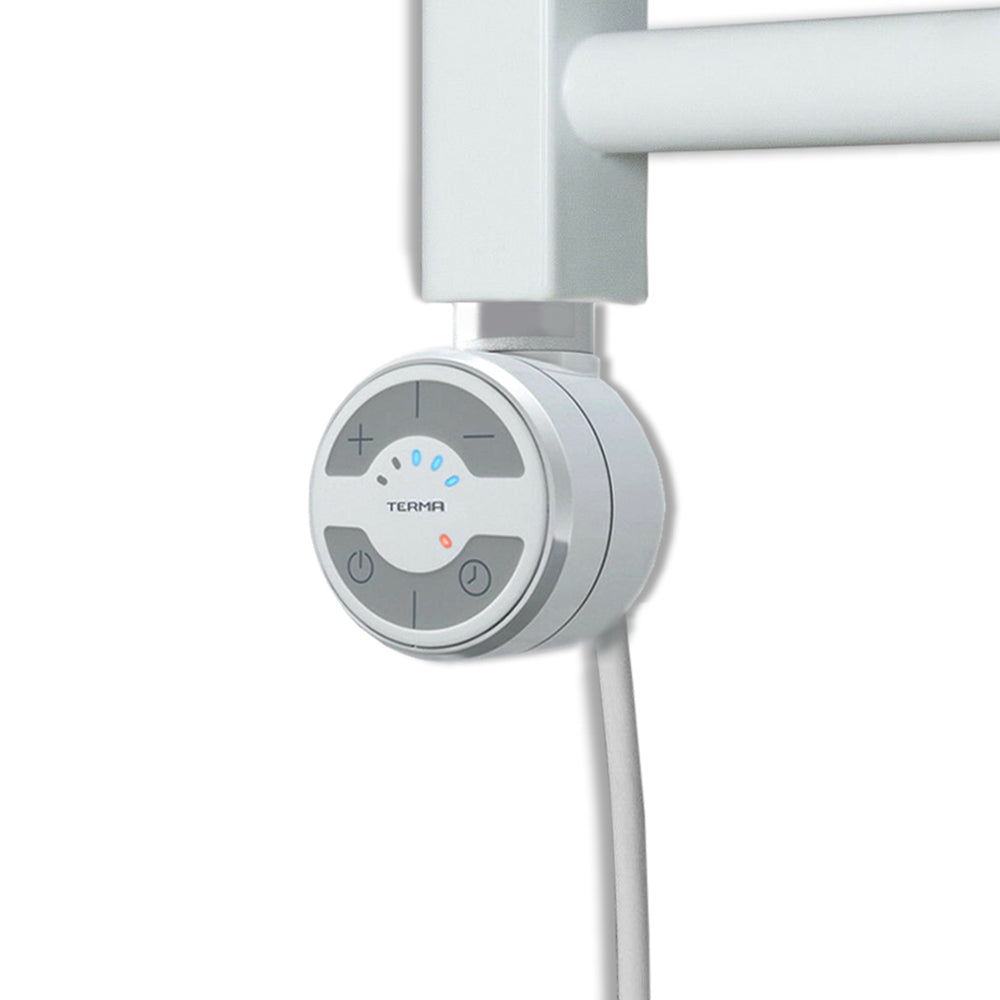 Terma MOA Electric Towel Rail Heating Element White Thermostatic IPX5 Timer UK