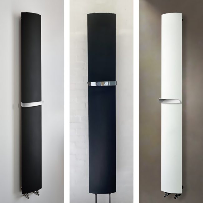 280mm Wide - 1800mm High Anthracite Accuro Korle Aluminium Designer Radiator