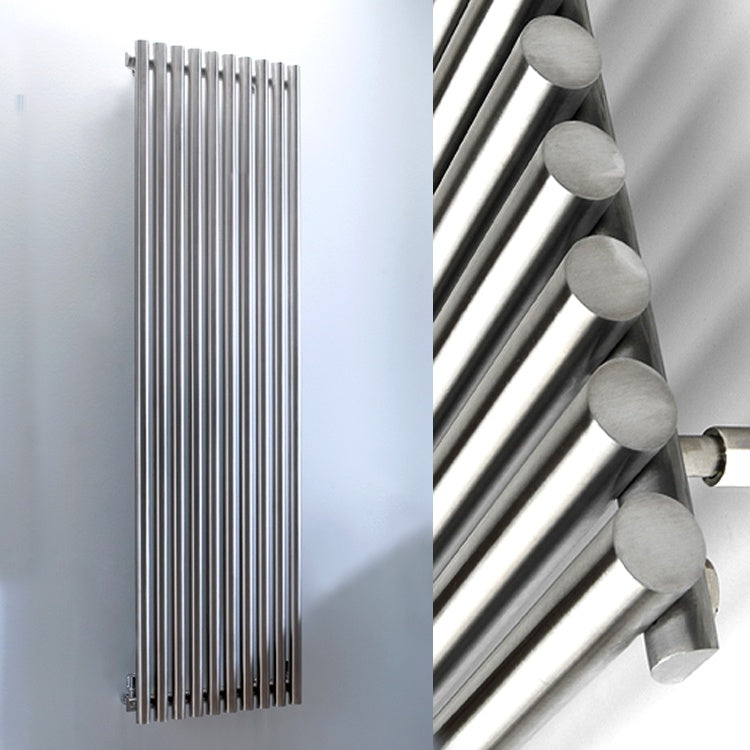 Radiateur sèche-serviettes design Impulse 460 x 1 000 mm en acier inoxydable chromé brossé
