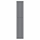 300mm x 1600mm Anthracite Gray Designer Vertical Single Column Radiator, 1695 BTU
