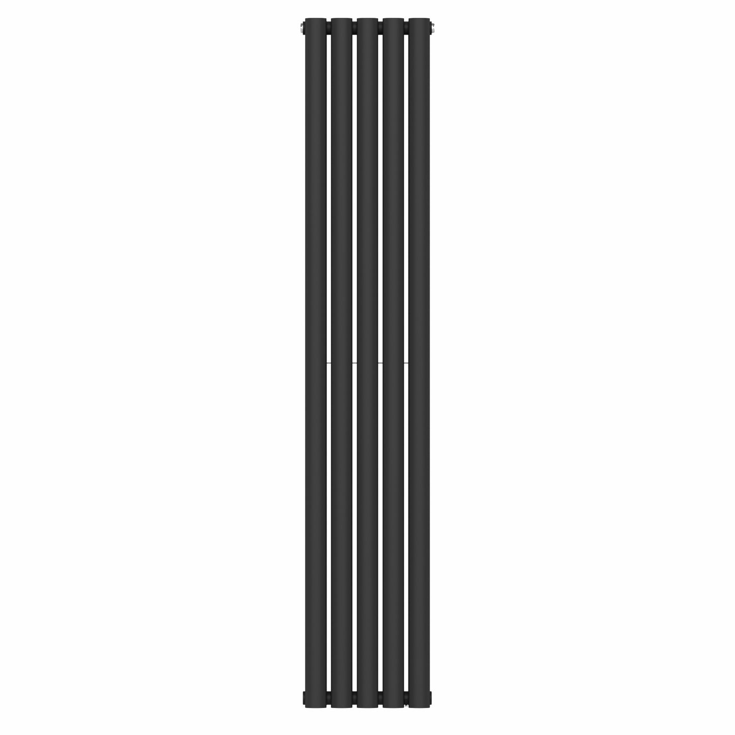 300mm x 1600mm Black Designer Vertical Double Column Radiator, 3291 BTU