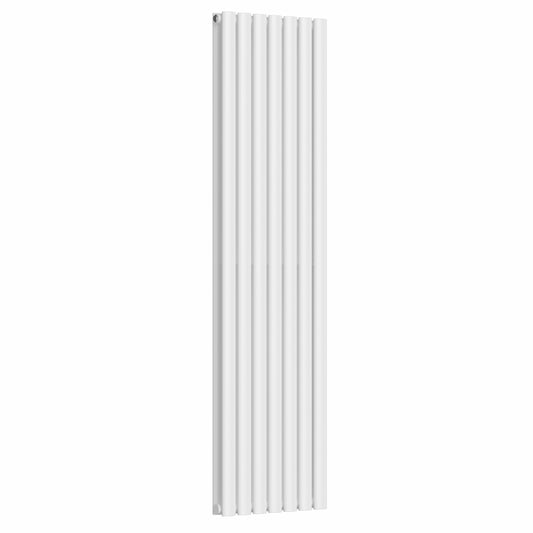 420 mm x 1600 mm, weißer vertikaler Designer-Doppelsäulenheizkörper, 4607 BTU 