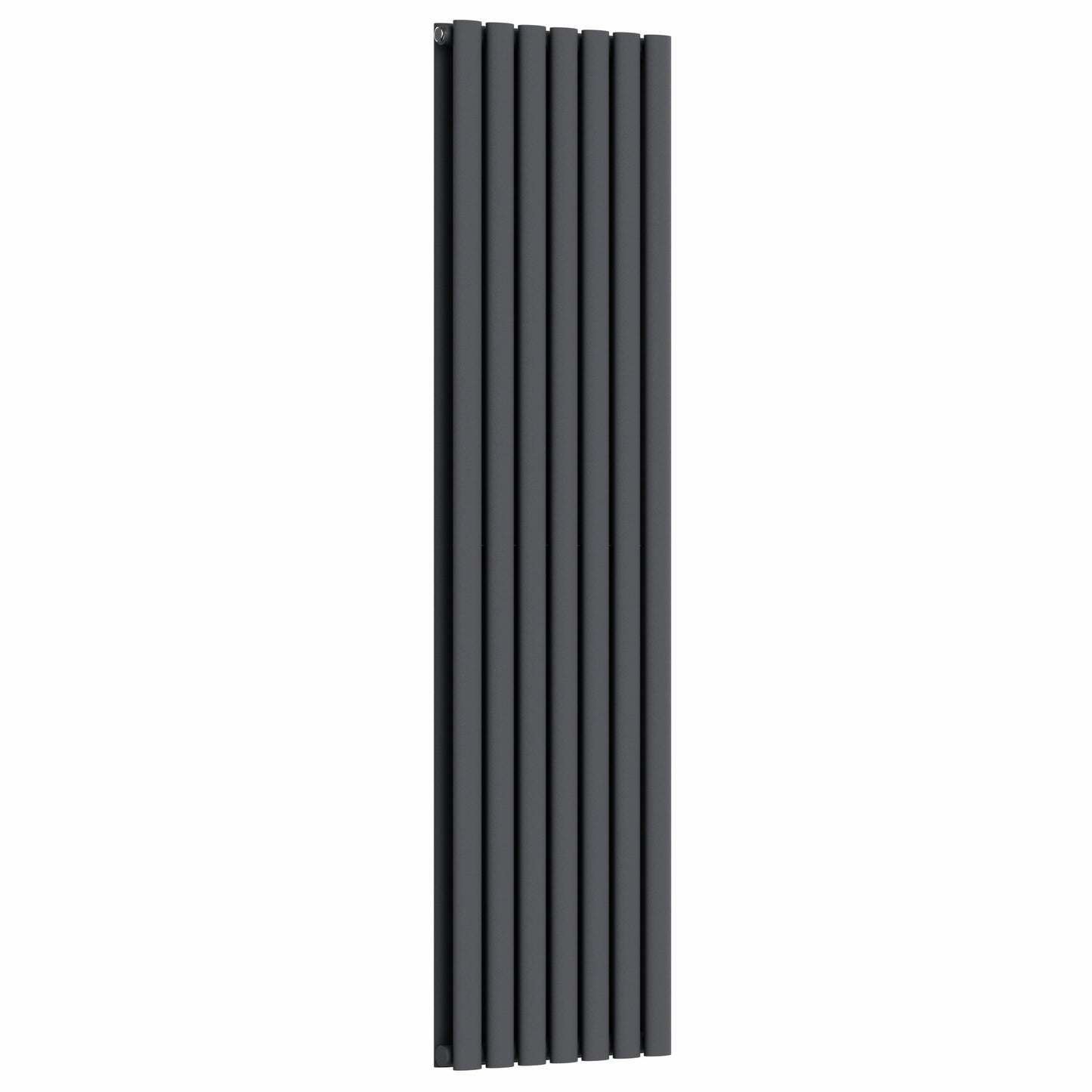 420mm x 1600mm Anthracite Gray Designer Vertical Double Column Radiator, 4607 BTU