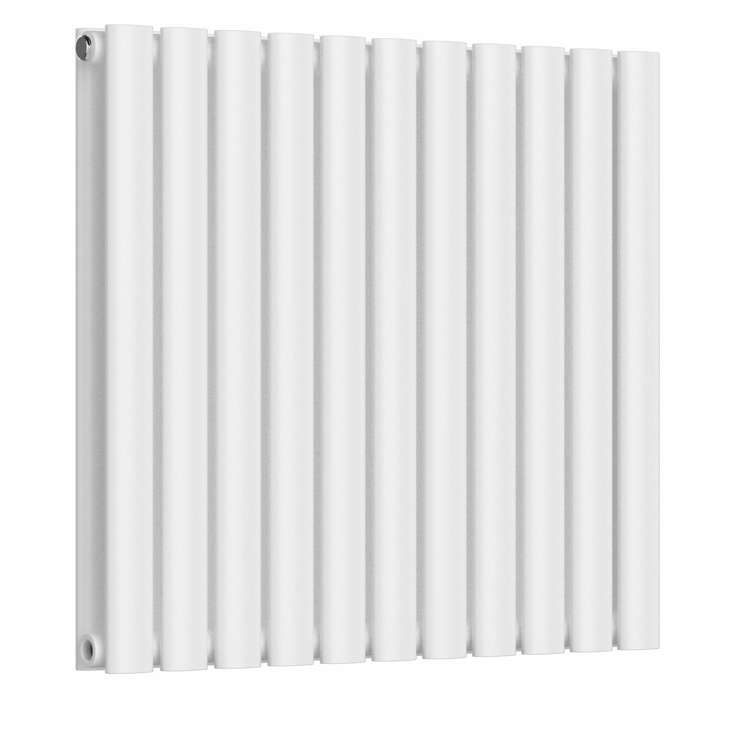 660mm x 600mm White Designer Horizontal Double Column Radiator, 2851 BTU