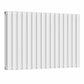 960mm x 600mm White Designer Horizontal Double Column Radiator, 4147 BTU