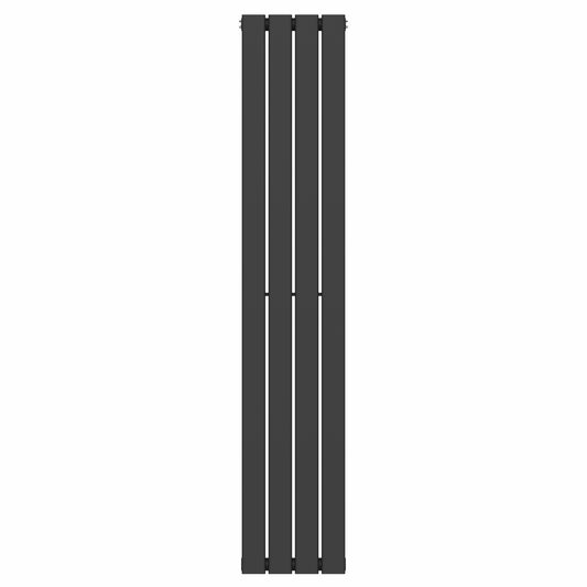 300 mm x 1600 mm, schwarzer vertikaler Designer-Flachheizkörper, 1705 BTU 