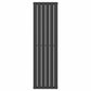 452mm x 1600mm Black Designer Vertical Single Flat Panel Radiator, 2558 BTU 