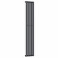 300mm x 1600mm Anthracite Gray Designer Vertical Single Column Radiator, 1695 BTU