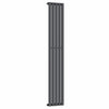 Radiateur vertical simple colonne design gris anthracite 300 mm x 1 600 mm, 1 695 BTU